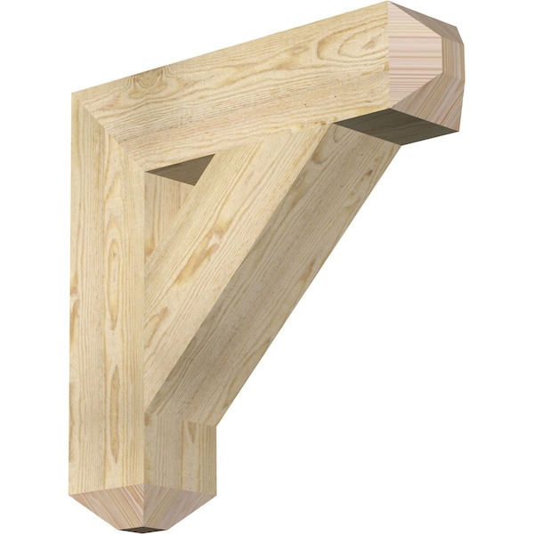 Ekena Millwork Traditional Craftsman Rough Sawn Bracket, Douglas Fir, 6"W x 26"D x 26"H BKT06X26X26TRA04RDF - main